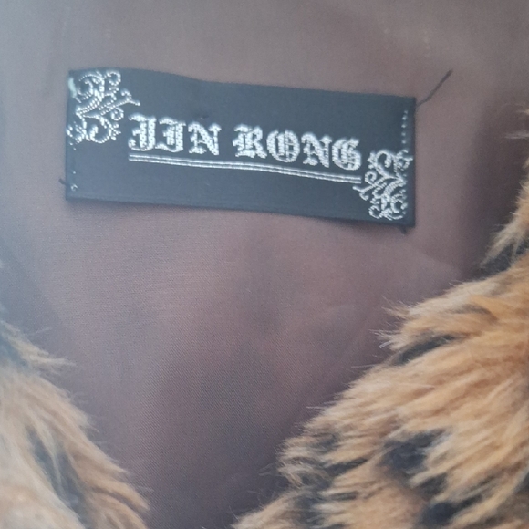 Leopard Print Teddy Jacket With Hood, Button Up, Fitted, Sz 4, NWOT - Picture 2 of 15